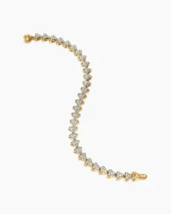 Armory® Link Bracelet 18K Yellow Gold with Diamonds, 7.5mm