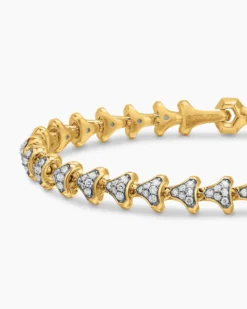 Armory® Link Bracelet 18K Yellow Gold with Diamonds, 7.5mm