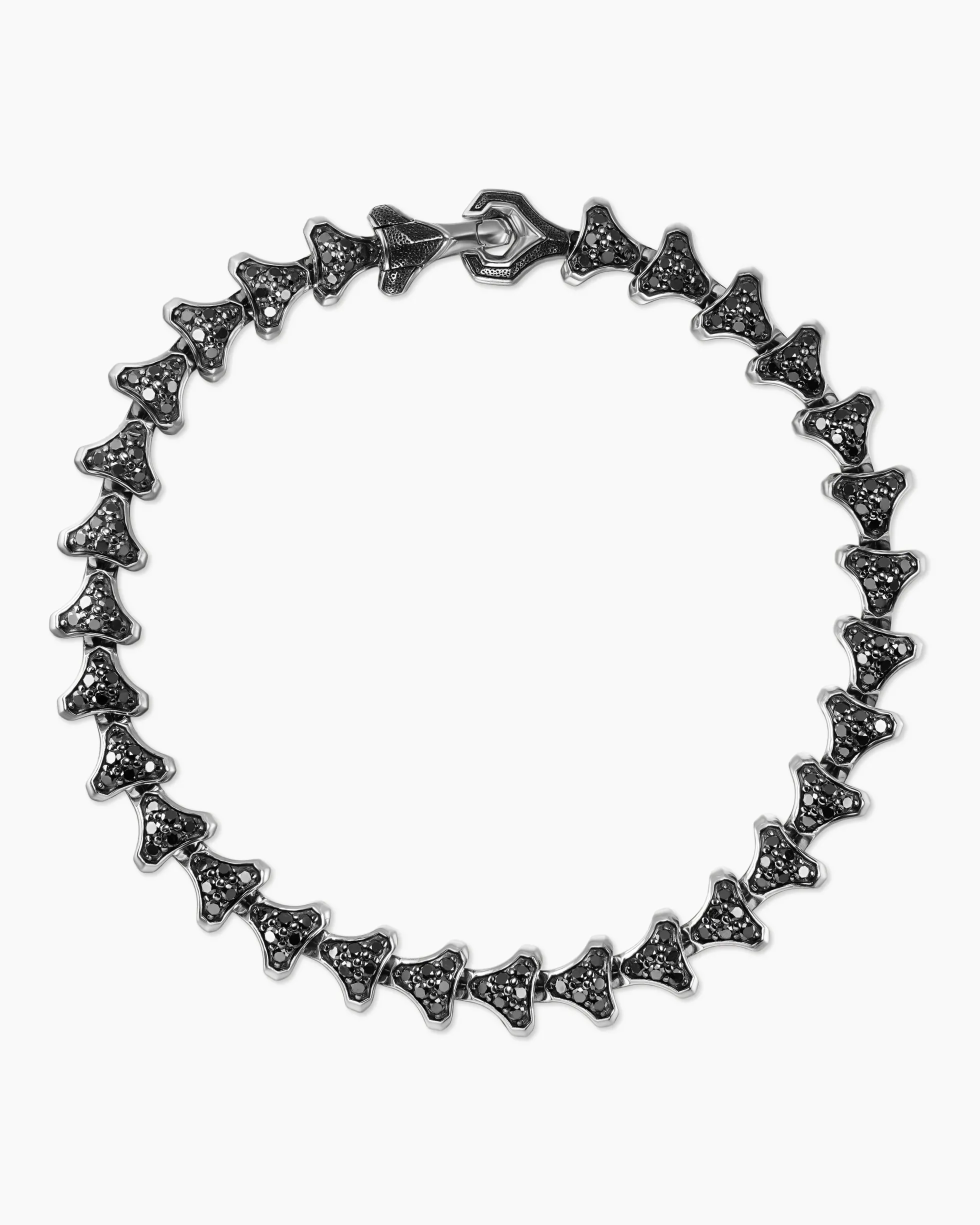 Armory® Link Bracelet Sterling Silver with Black Diamonds, 7.5mm