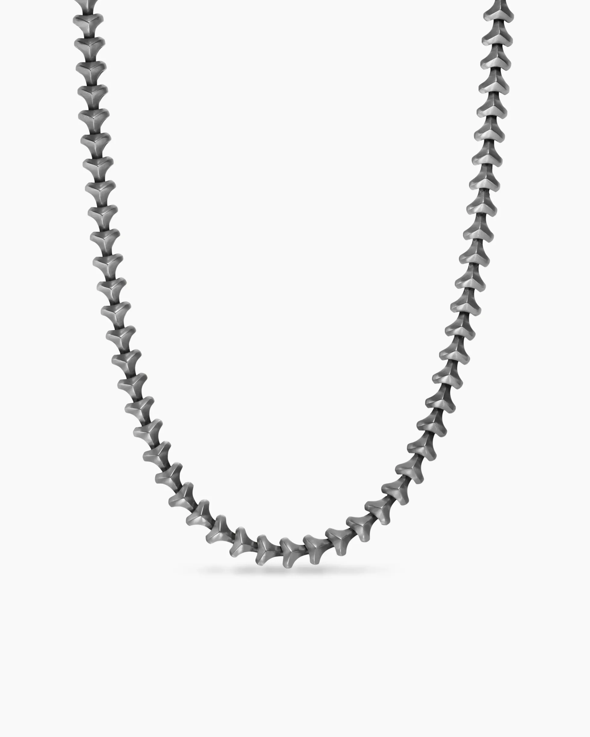 Armory® Necklace Anthracite Titanium with Sterling Silver, 9.5mm