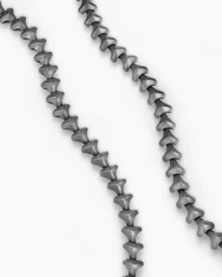 Armory® Necklace Anthracite Titanium with Sterling Silver, 9.5mm