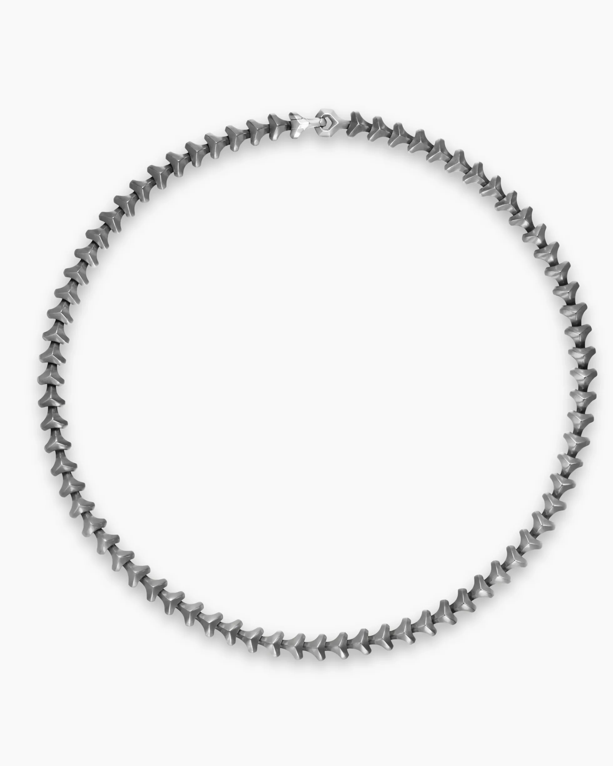 Armory® Necklace Anthracite Titanium with Sterling Silver, 9.5mm