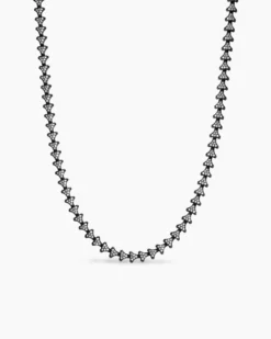 Armory® Necklace Black Titanium with Diamonds, 7.5mm