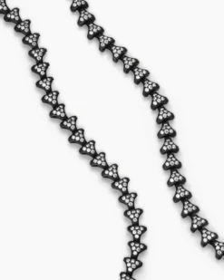 Armory® Necklace Black Titanium with Diamonds, 7.5mm