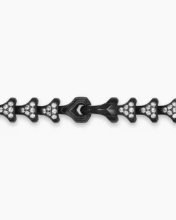 Armory® Necklace Black Titanium with Diamonds, 7.5mm