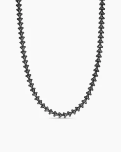 Armory® Necklace Black Titanium with Black Diamonds, 9.5mm