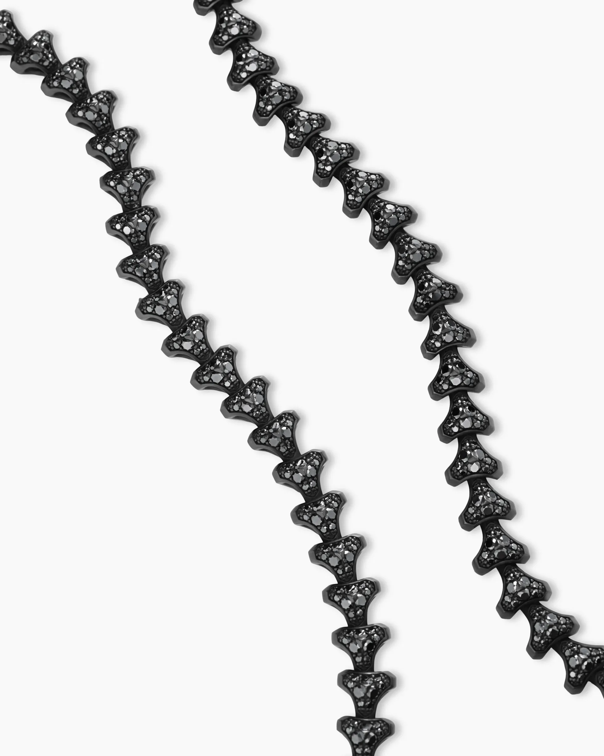 Armory® Necklace Black Titanium with Black Diamonds, 9.5mm