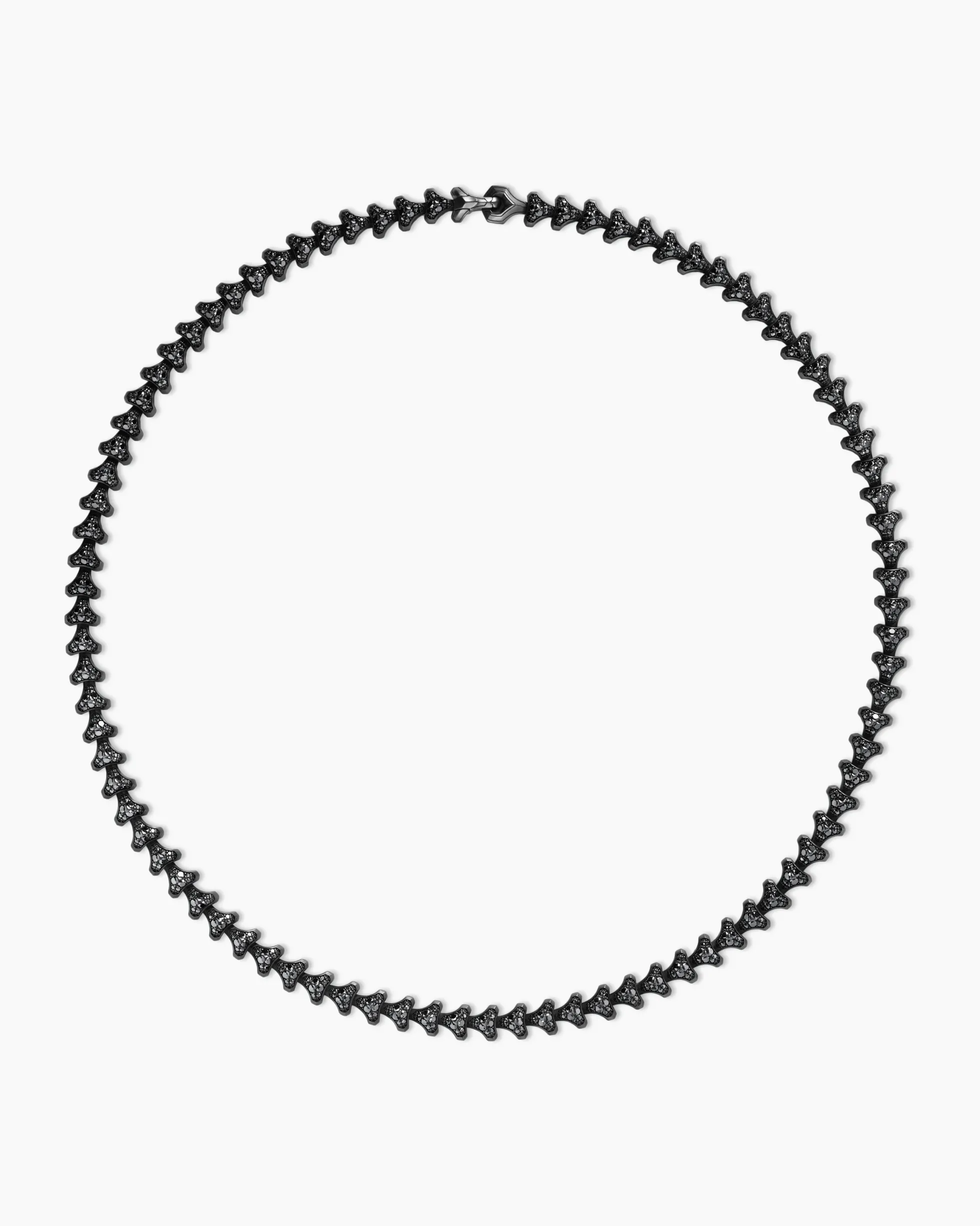 Armory® Necklace Black Titanium with Black Diamonds, 9.5mm