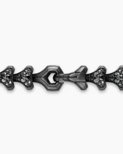 Armory® Necklace Black Titanium with Black Diamonds, 9.5mm