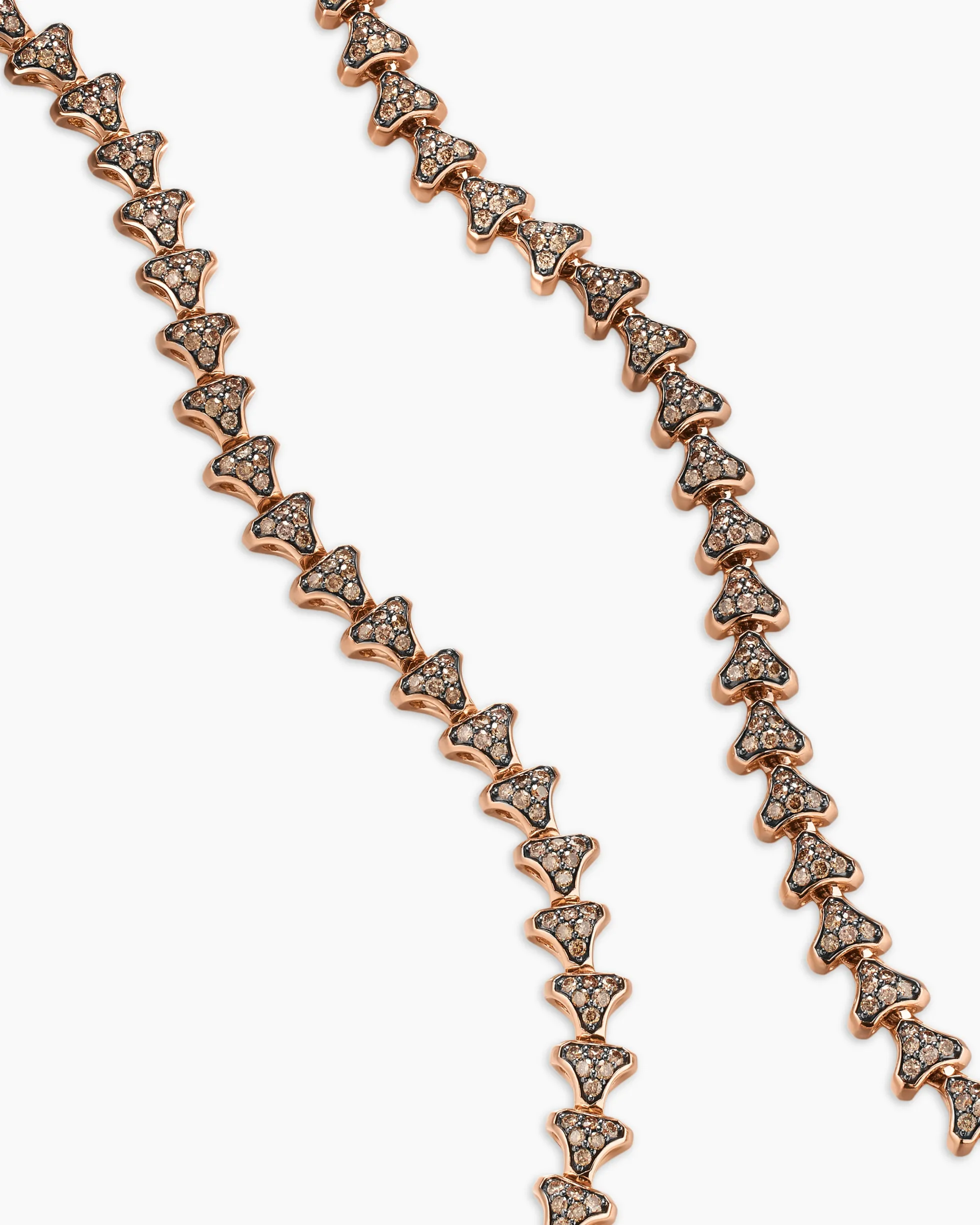 Armory® Necklace 18K Rose Gold with Cognac Diamonds, 7.5mm