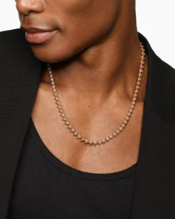 Armory® Necklace 18K Rose Gold with Cognac Diamonds, 7.5mm