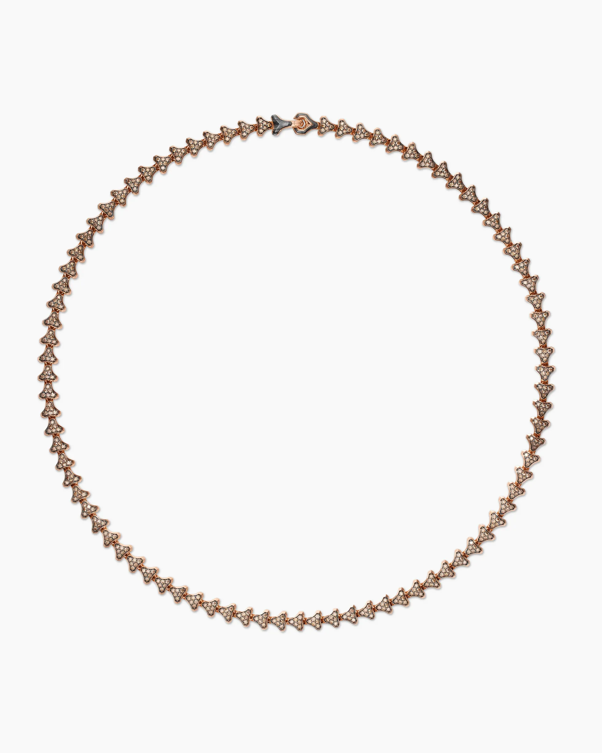 Armory® Necklace 18K Rose Gold with Cognac Diamonds, 7.5mm