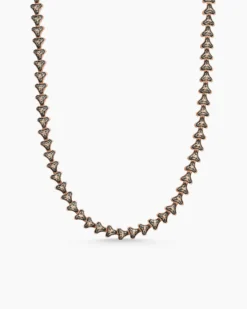 Armory® Necklace 18K Rose Gold with Cognac Diamonds, 9.5mm