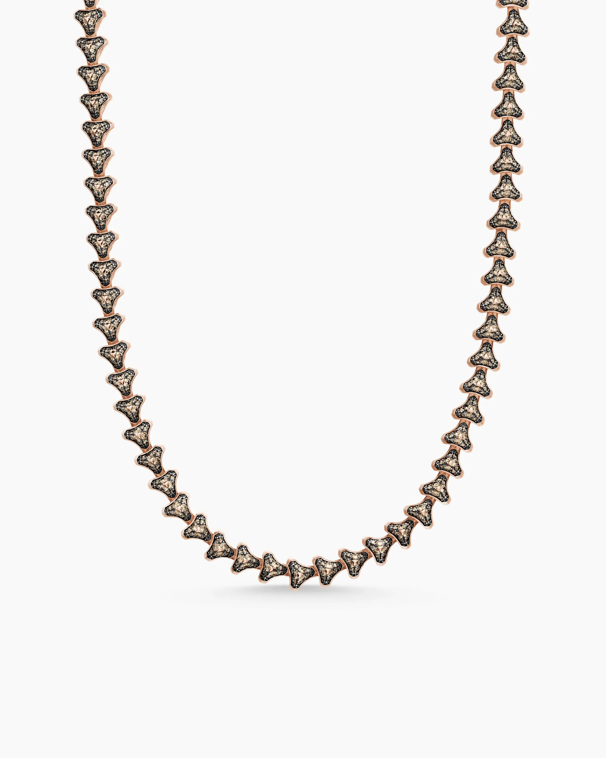 Armory® Necklace 18K Rose Gold with Cognac Diamonds, 9.5mm