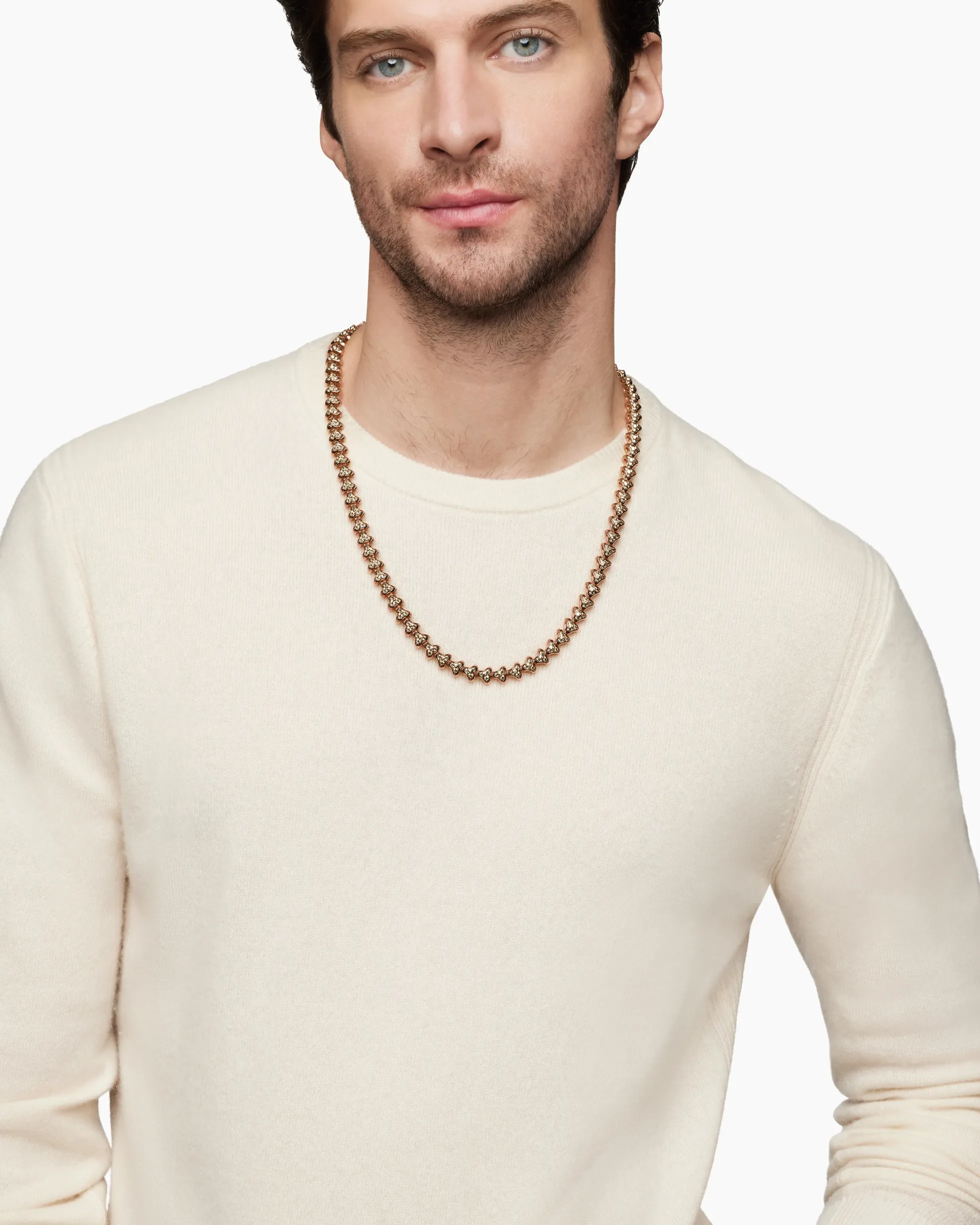 Armory® Necklace 18K Rose Gold with Cognac Diamonds, 9.5mm