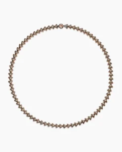 Armory® Necklace 18K Rose Gold with Cognac Diamonds, 9.5mm