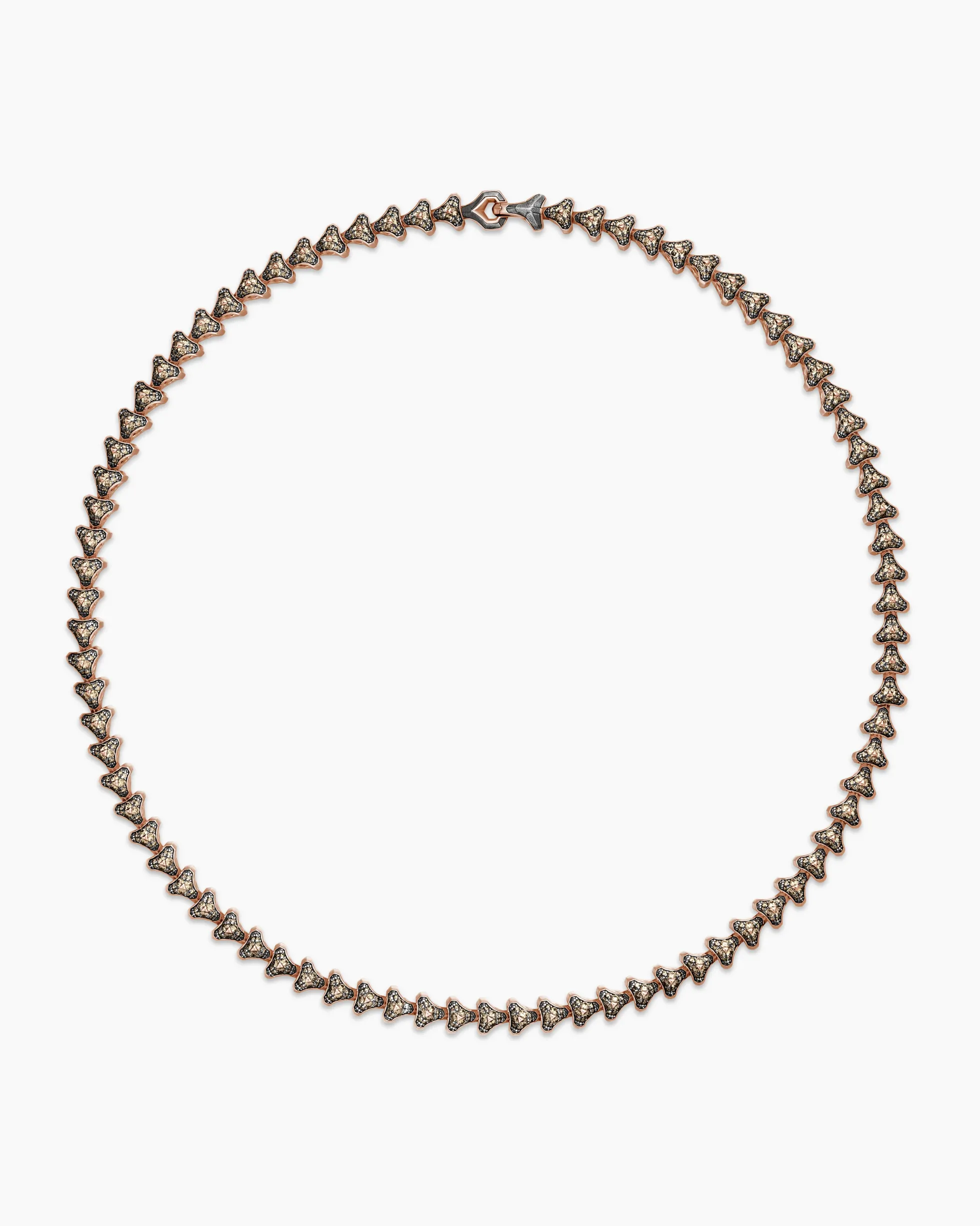 Armory® Necklace 18K Rose Gold with Cognac Diamonds, 9.5mm