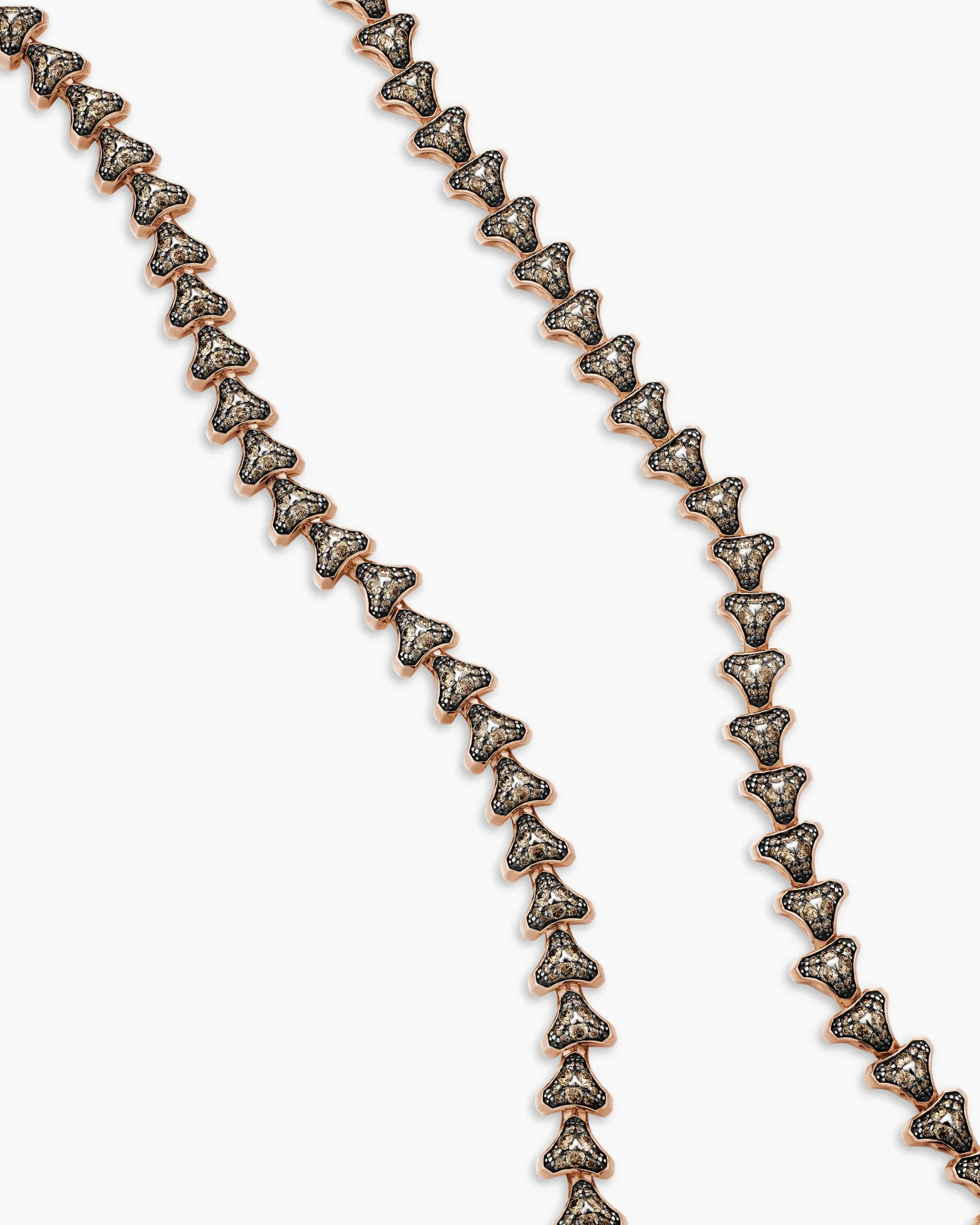 Armory® Necklace 18K Rose Gold with Cognac Diamonds, 9.5mm