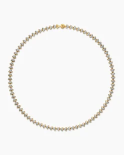 Armory® Necklace 18K Yellow Gold with Diamonds, 7.5mm