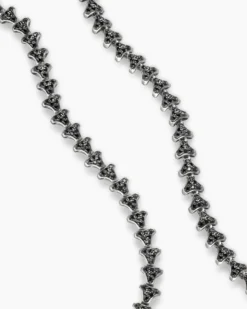 Armory® Necklace Sterling Silver with Black Diamonds, 7.5mm