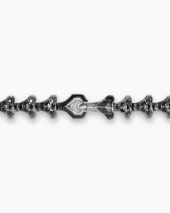 Armory® Necklace Sterling Silver with Black Diamonds, 7.5mm