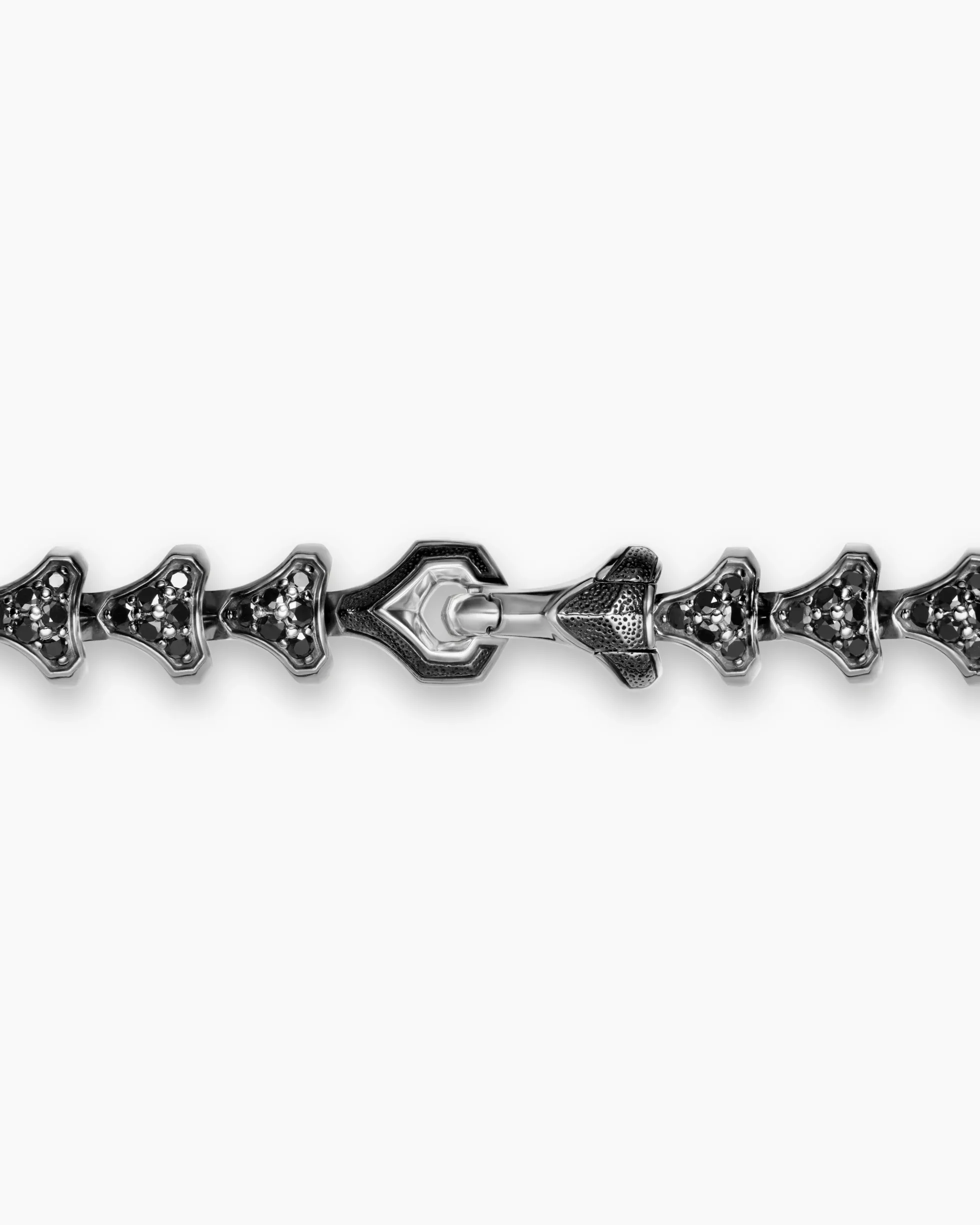 Armory® Necklace Sterling Silver with Black Diamonds, 7.5mm