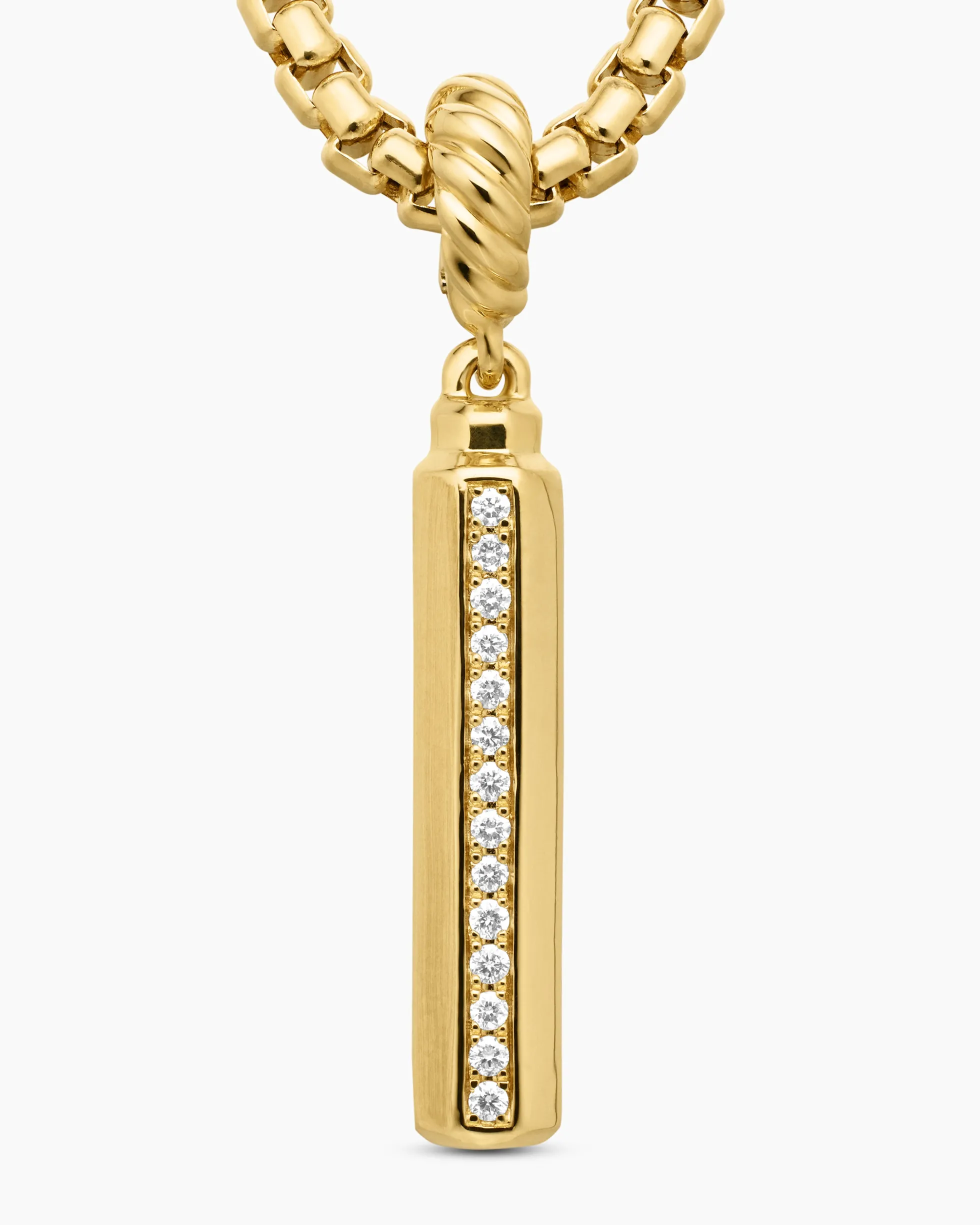 Barrel Amulet 18K Yellow Gold with Diamonds, 20mm