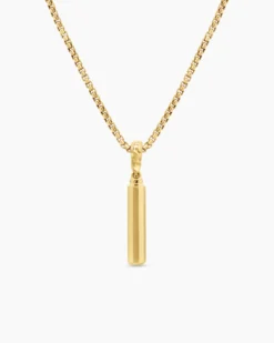Barrel Amulet 18K Yellow Gold with Diamonds, 20mm