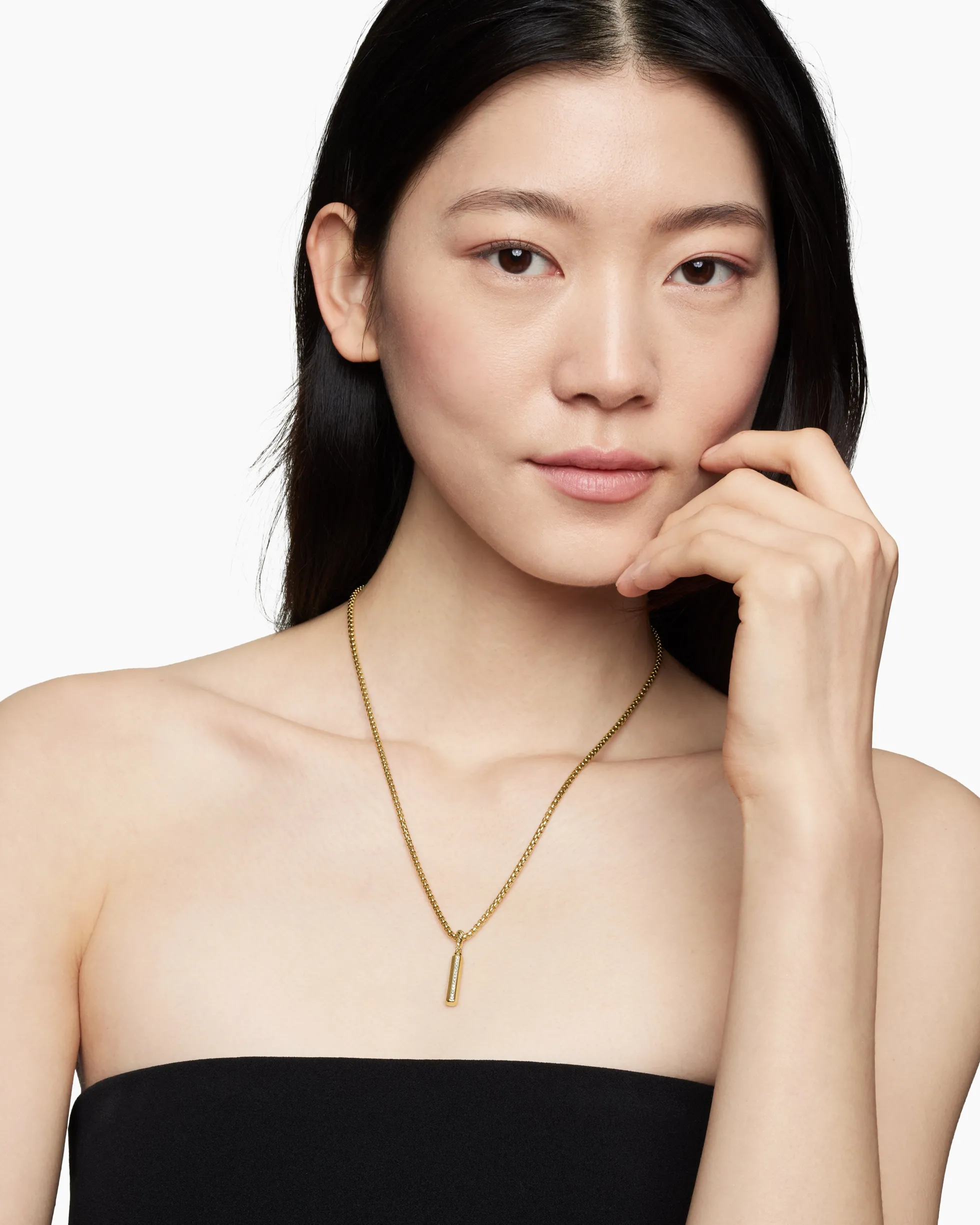 Barrel Amulet 18K Yellow Gold with Diamonds, 20mm