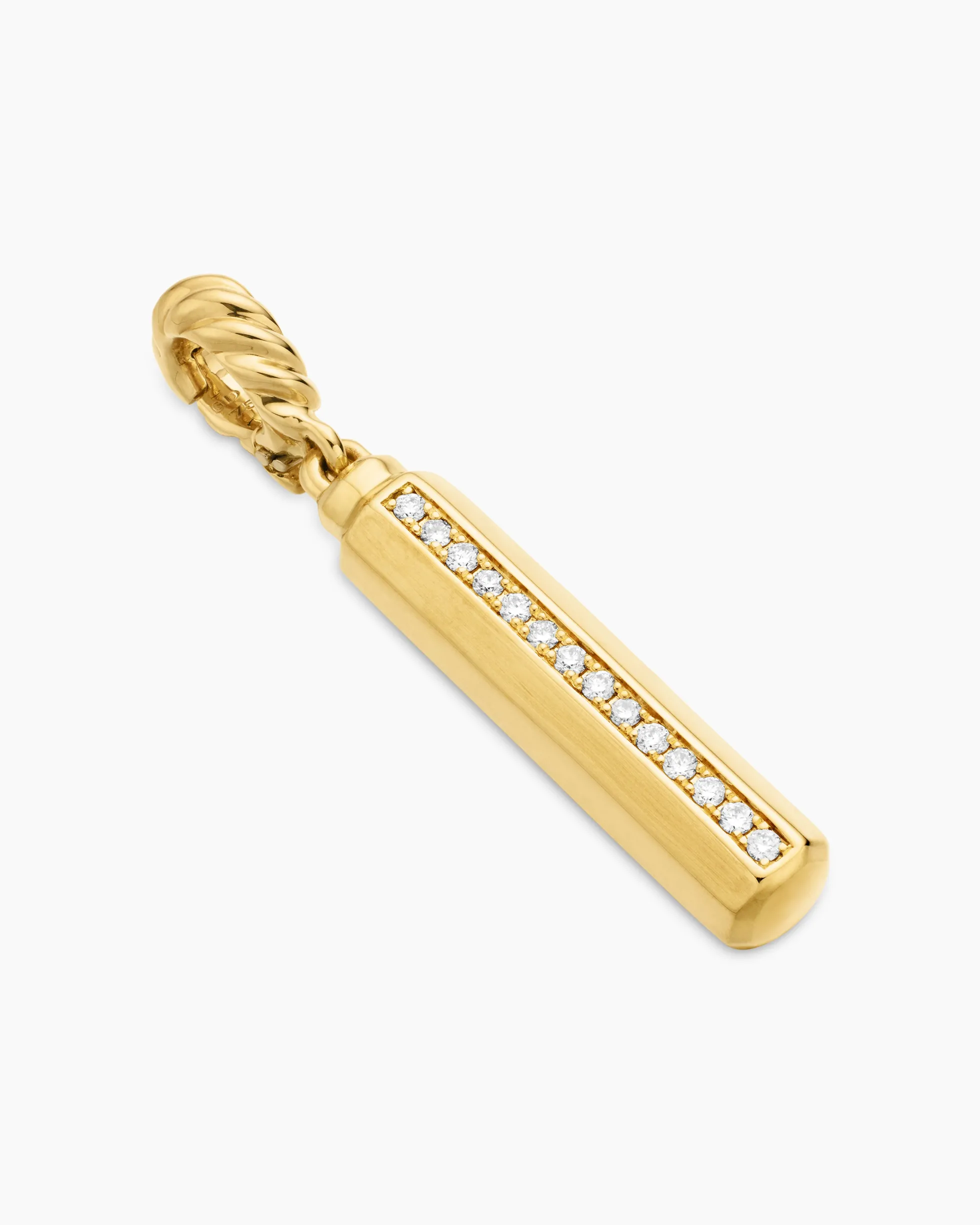 Barrel Amulet 18K Yellow Gold with Diamonds, 20mm