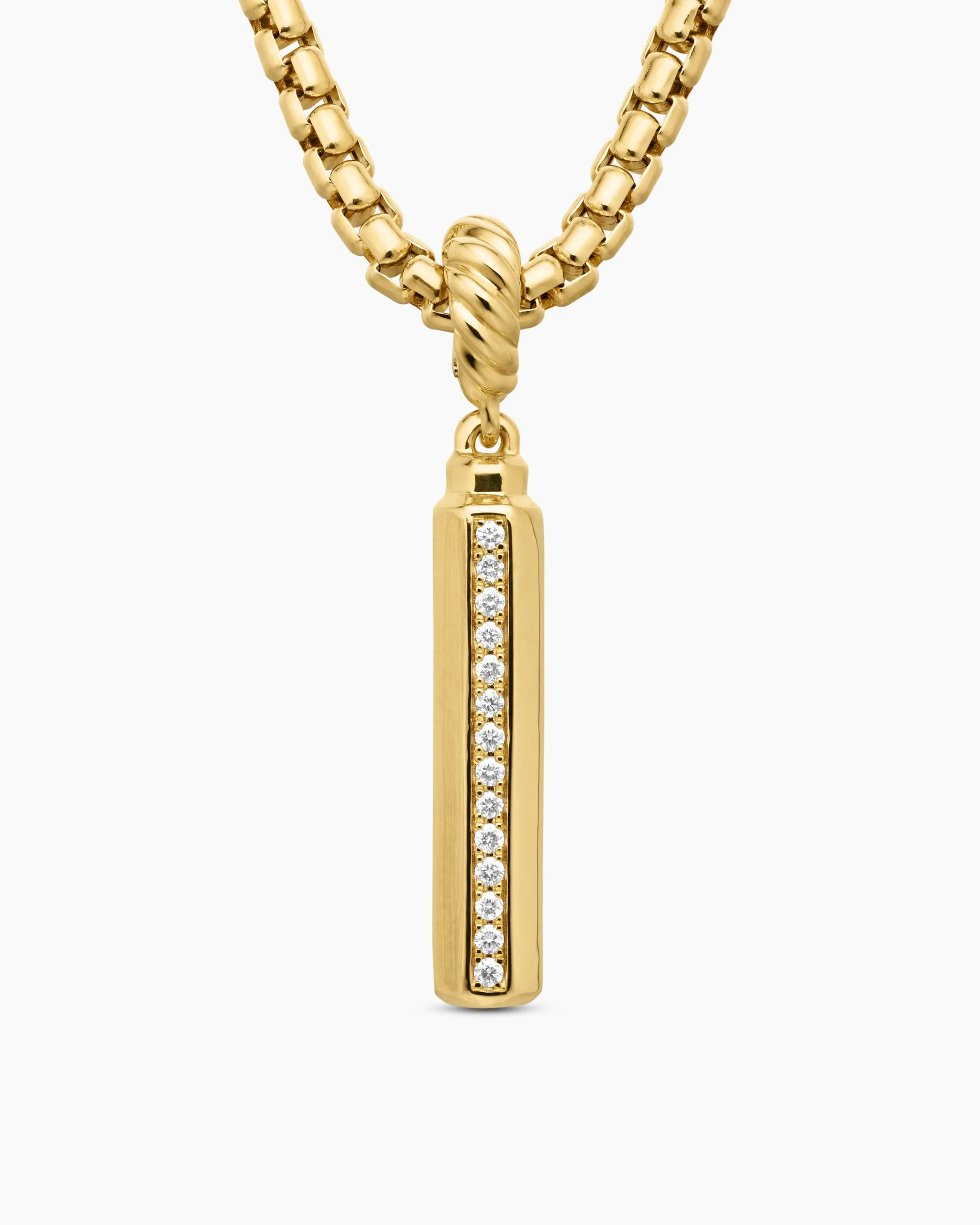 Barrel Amulet 18K Yellow Gold with Diamonds, 20mm