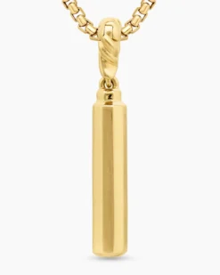 Barrel Amulet 18K Yellow Gold with Diamonds, 20mm