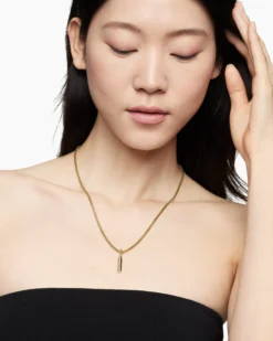 Barrel Amulet 18K Yellow Gold with Diamonds, 20mm