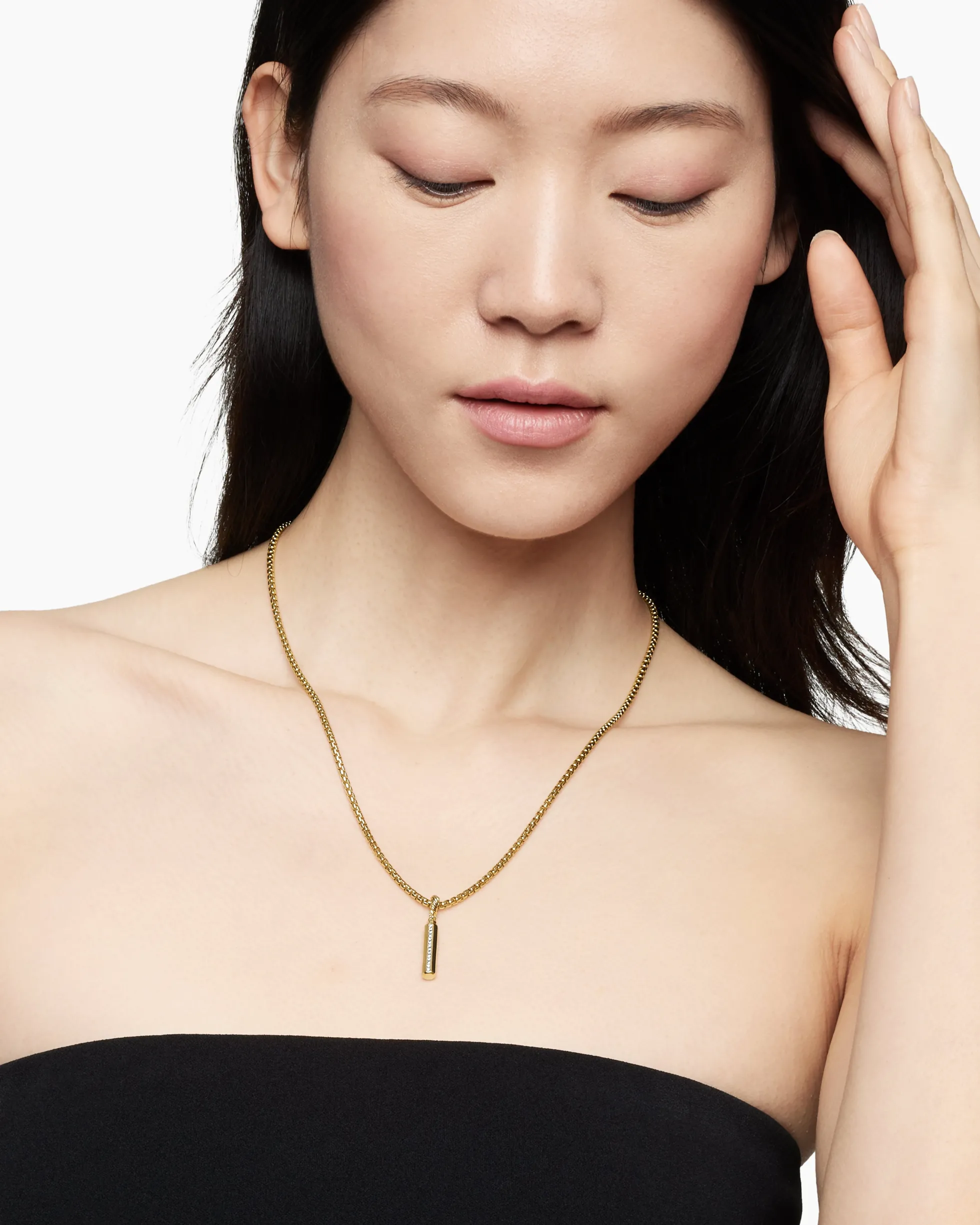 Barrel Amulet 18K Yellow Gold with Diamonds, 20mm