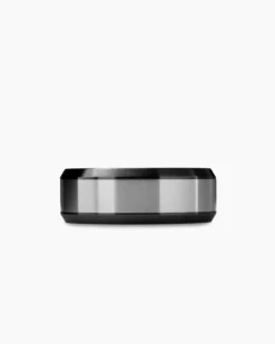 Beveled Band Ring Black Titanium with Grey Titanium, 8.5mm