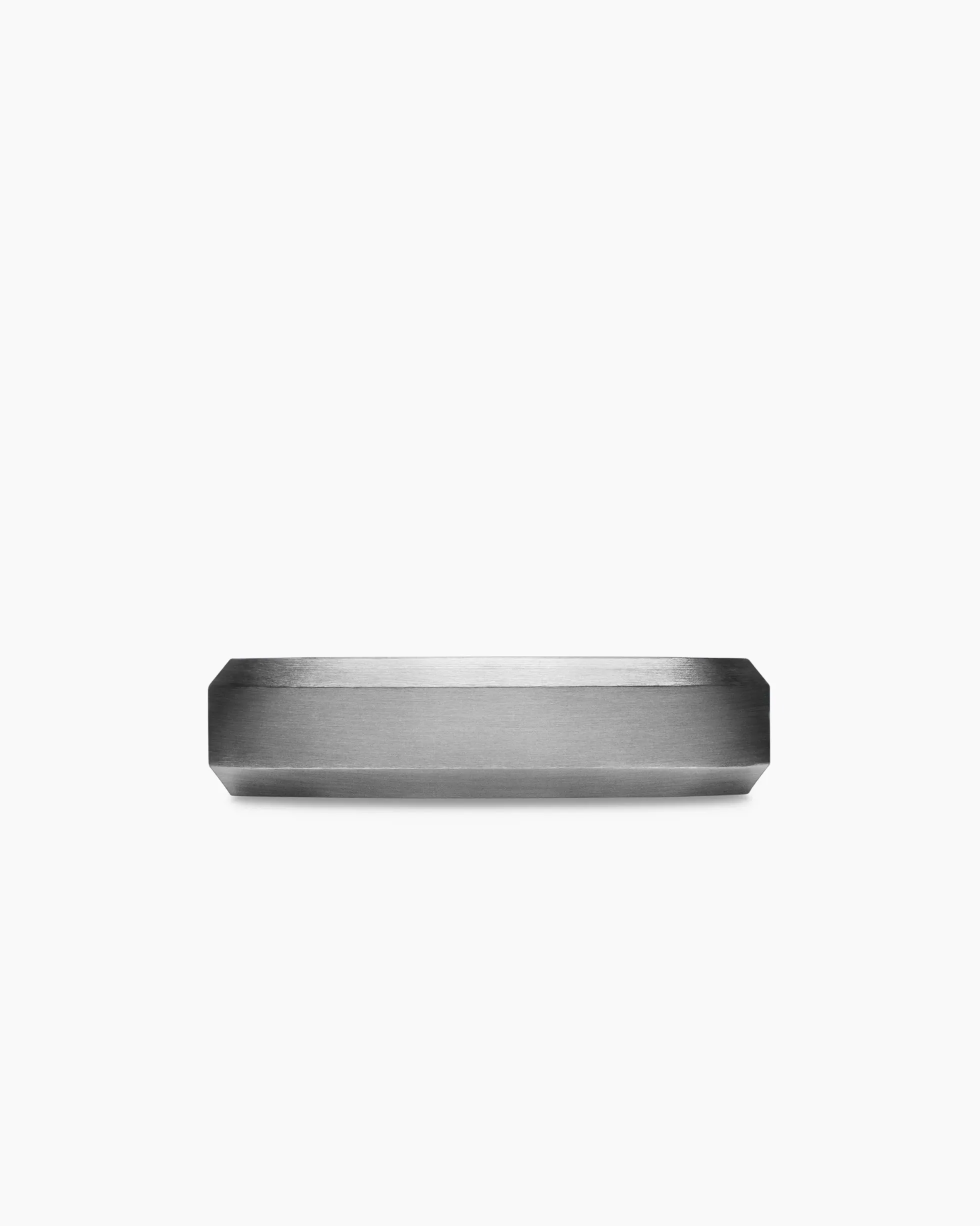 Beveled Band Ring Grey Titanium, 6mm