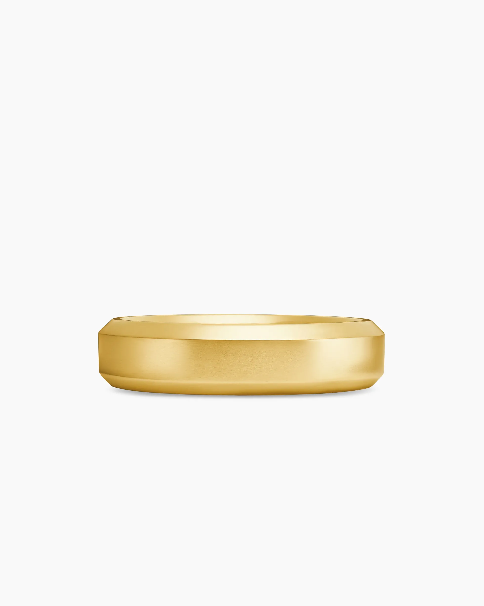 Beveled Band Ring 18K Yellow Gold, 6mm