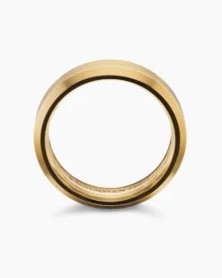 Beveled Band Ring 18K Yellow Gold, 6mm
