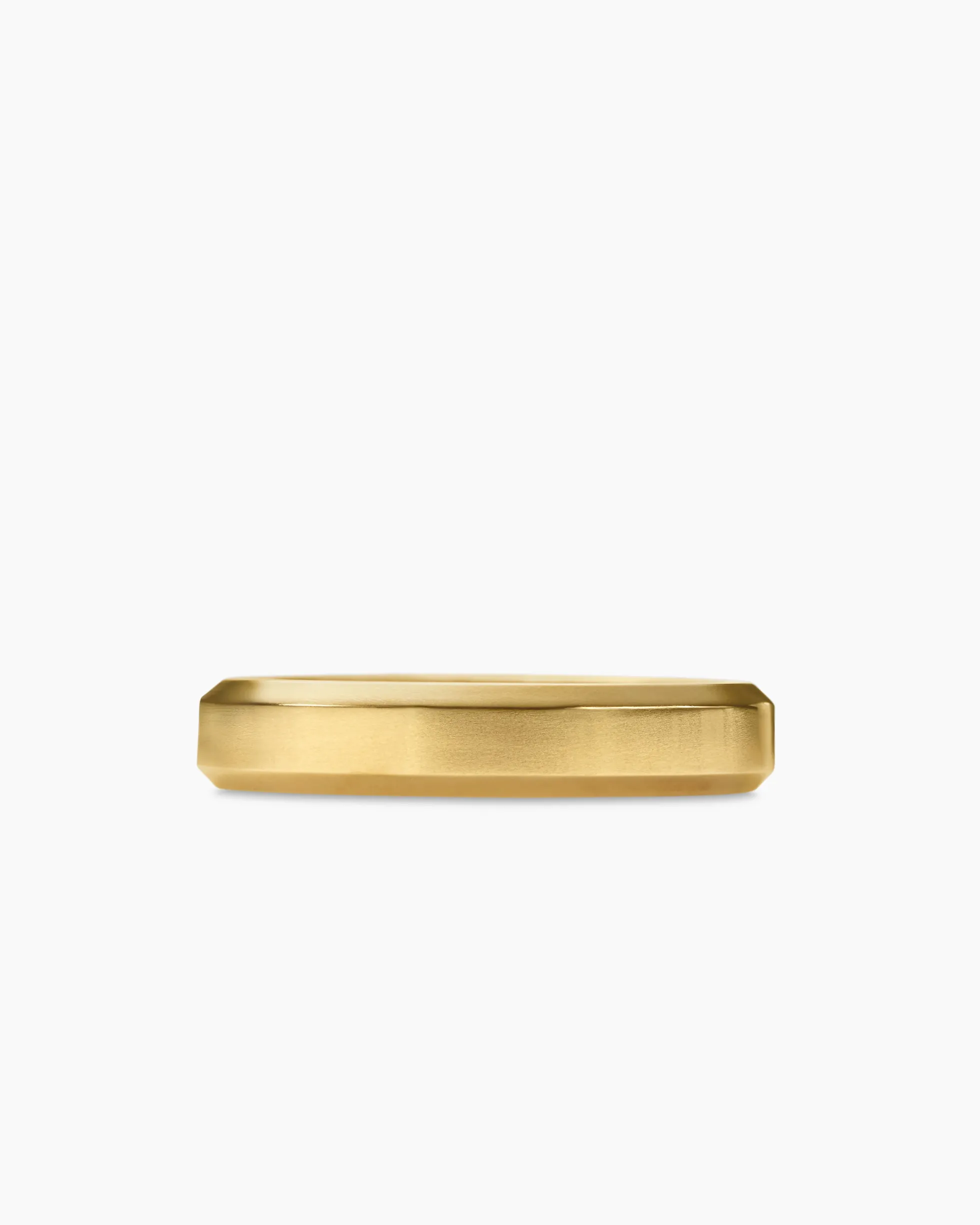 Beveled Band Ring 18K Yellow Gold, 4mm