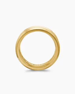 Beveled Band Ring 18K Yellow Gold, 4mm