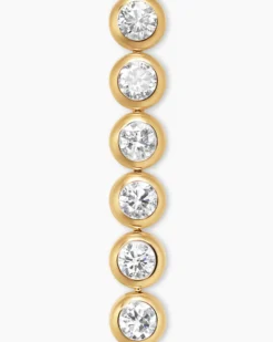 Bezel Set Tennis Bracelet 18K Yellow Gold with Diamonds, 4.7mm