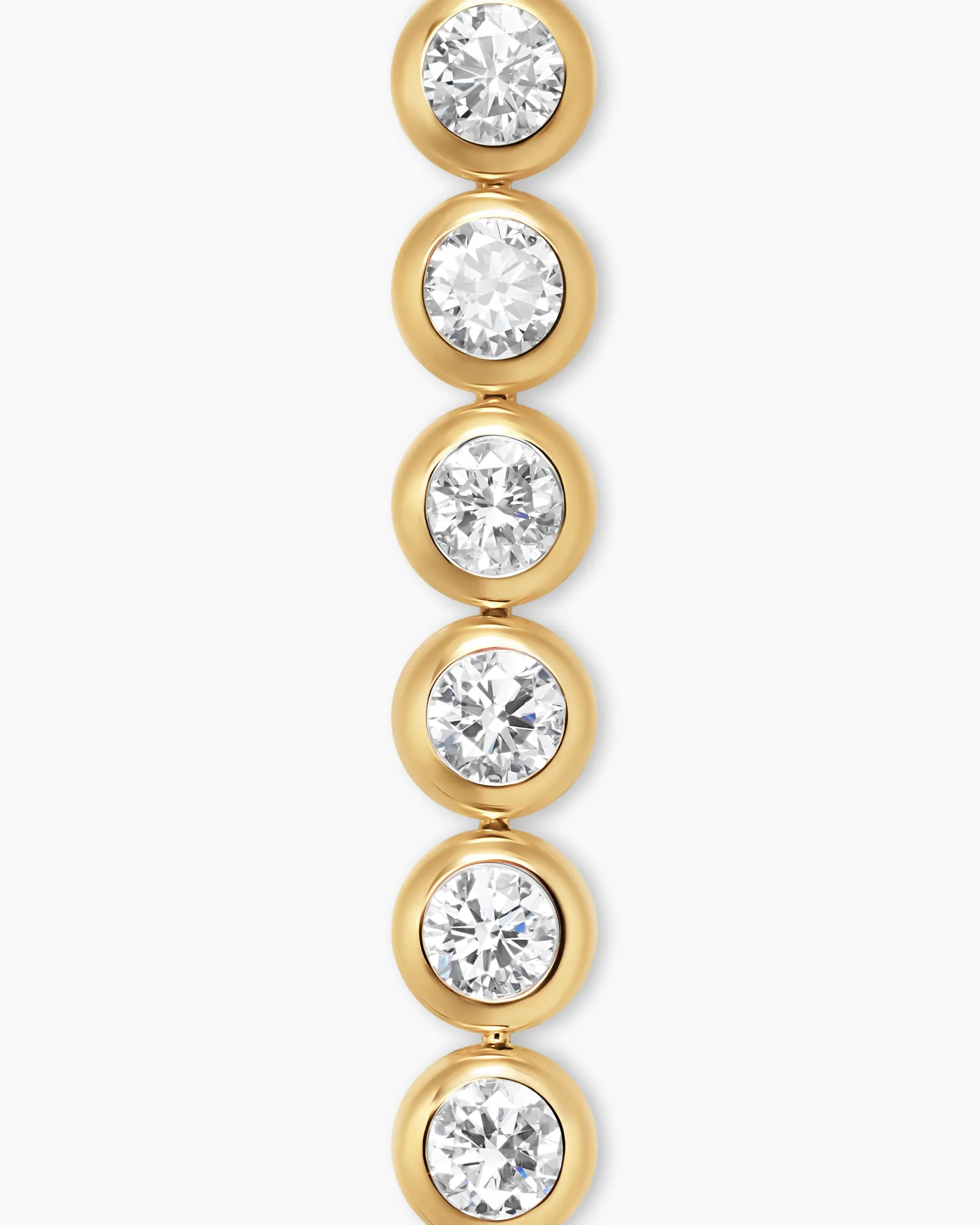 Bezel Set Tennis Bracelet 18K Yellow Gold with Diamonds, 4.7mm