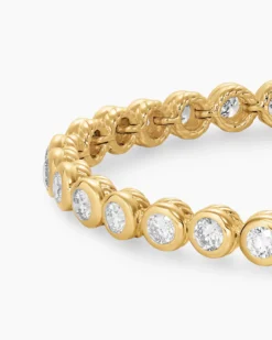 Bezel Set Tennis Bracelet 18K Yellow Gold with Diamonds, 4.7mm