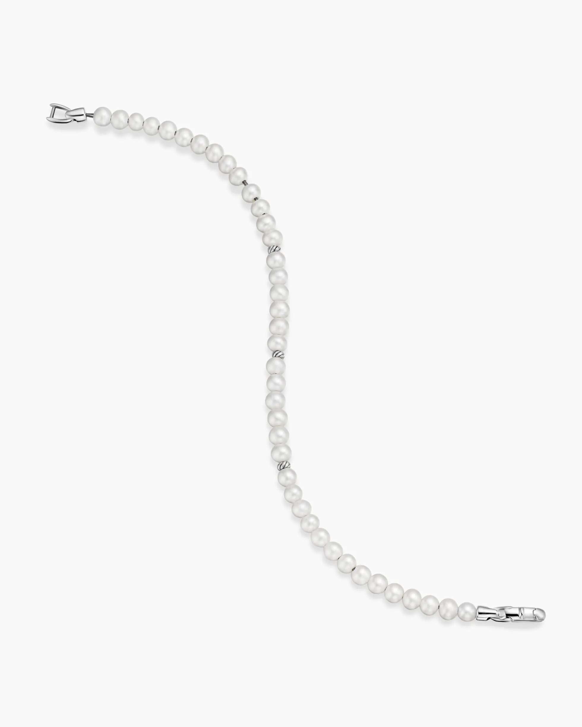 Bijoux Spiritual Beads Bracelet Pearls and Sterling Silver, 4mm