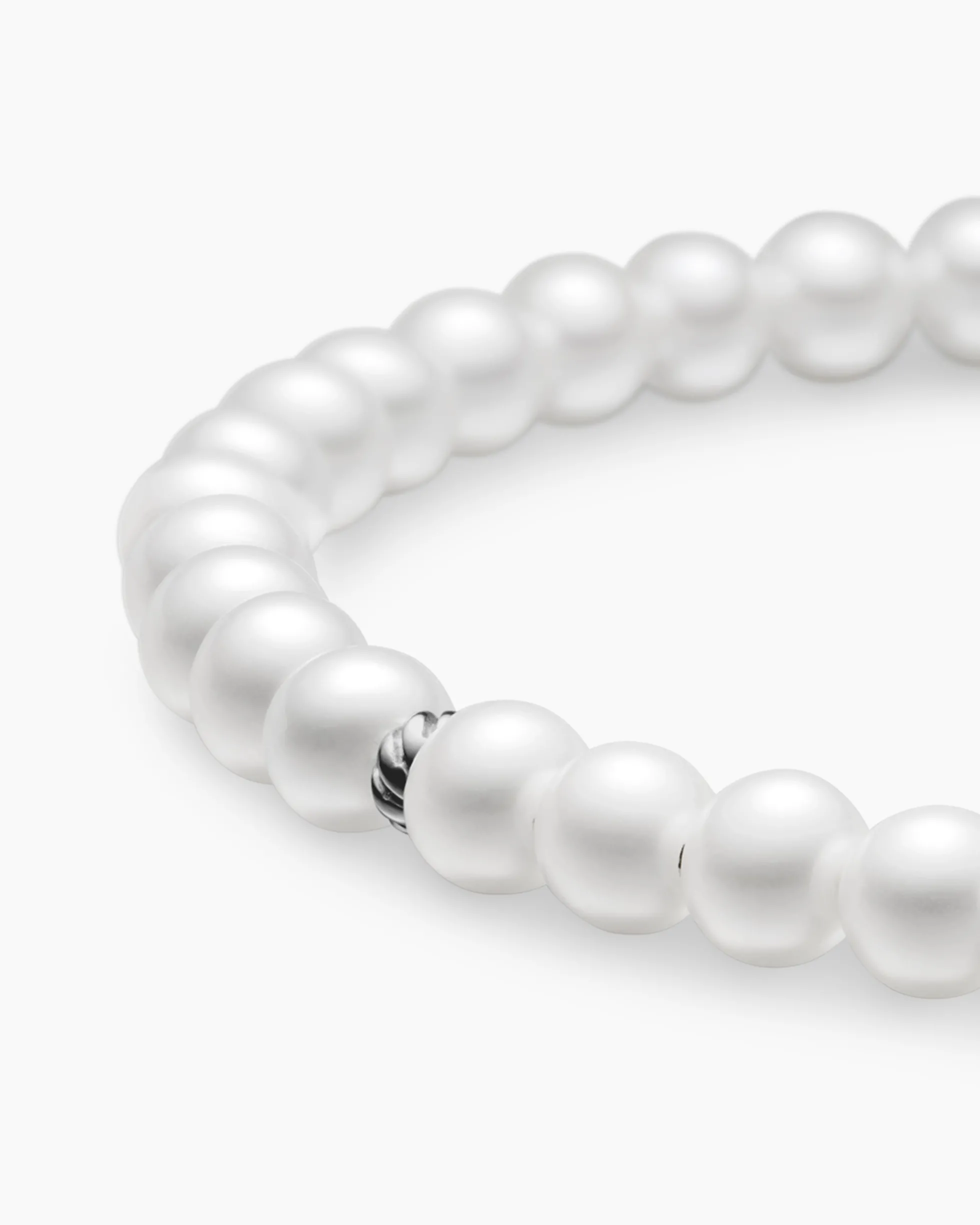 Bijoux Spiritual Beads Bracelet Pearls and Sterling Silver, 4mm