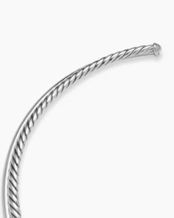 Bold Crossover Collar Necklace Sterling Silver, 10mm
