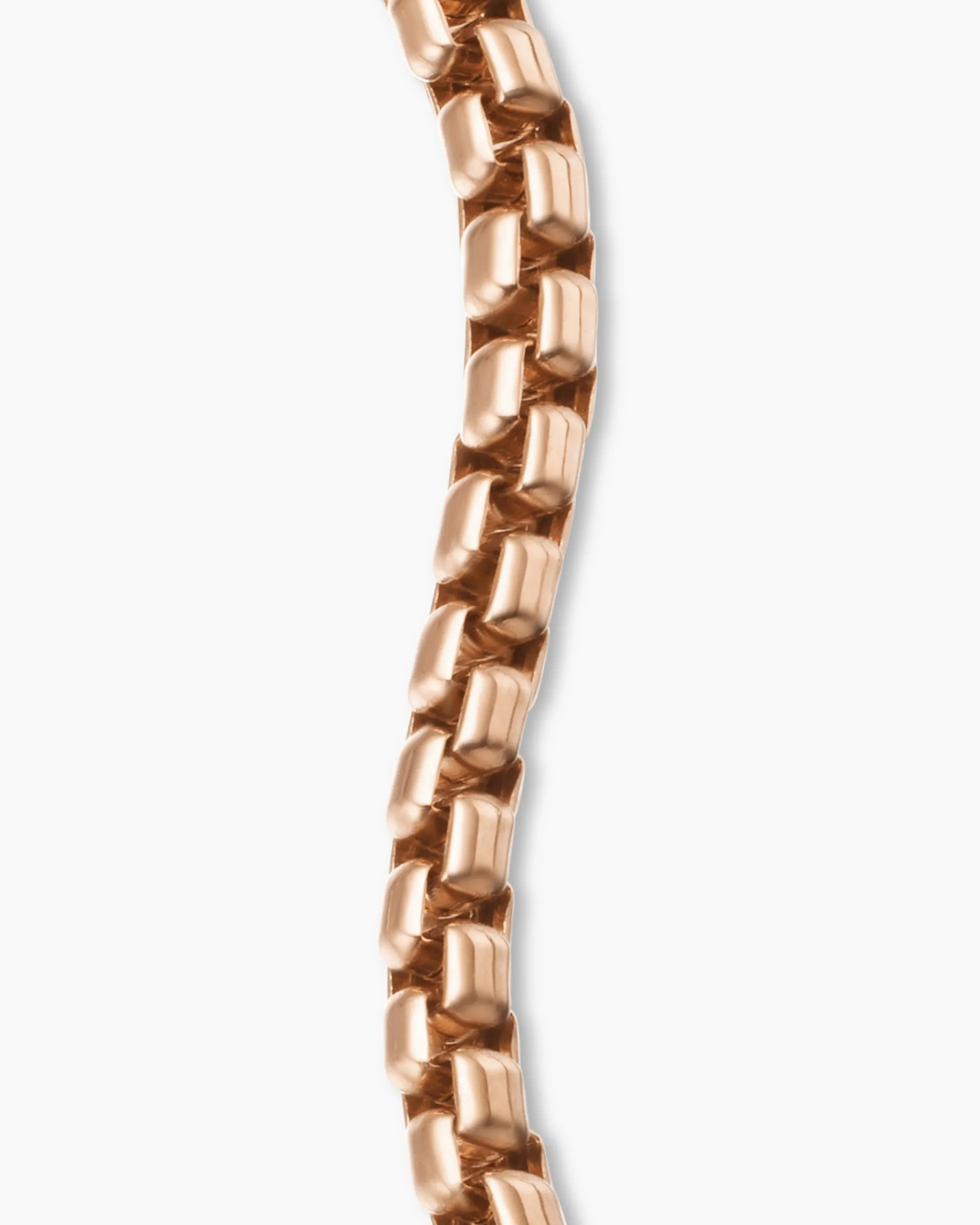 Box Chain Bracelet 18K Rose Gold, 2.7mm