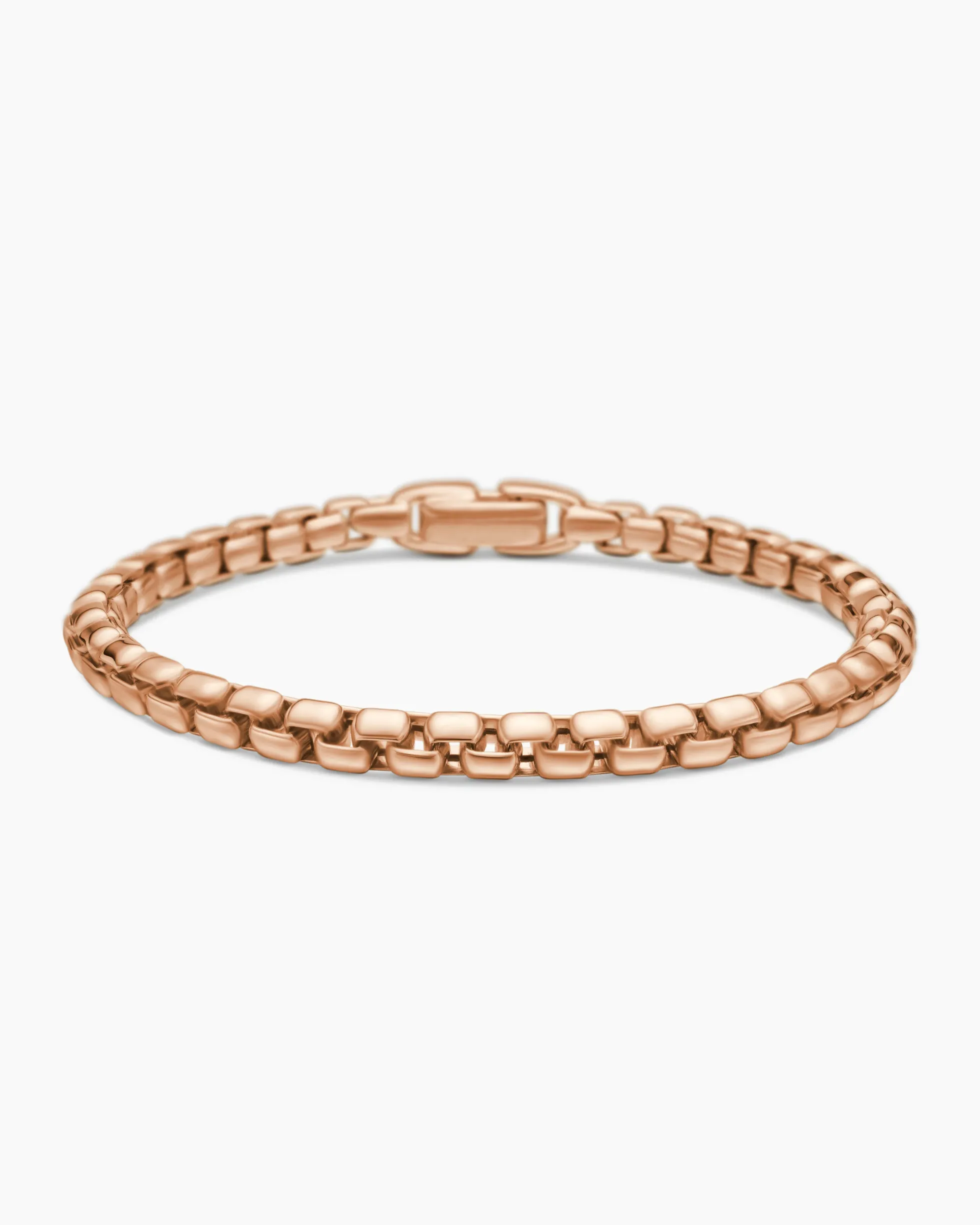Box Chain Bracelet 18K Rose Gold, 5mm