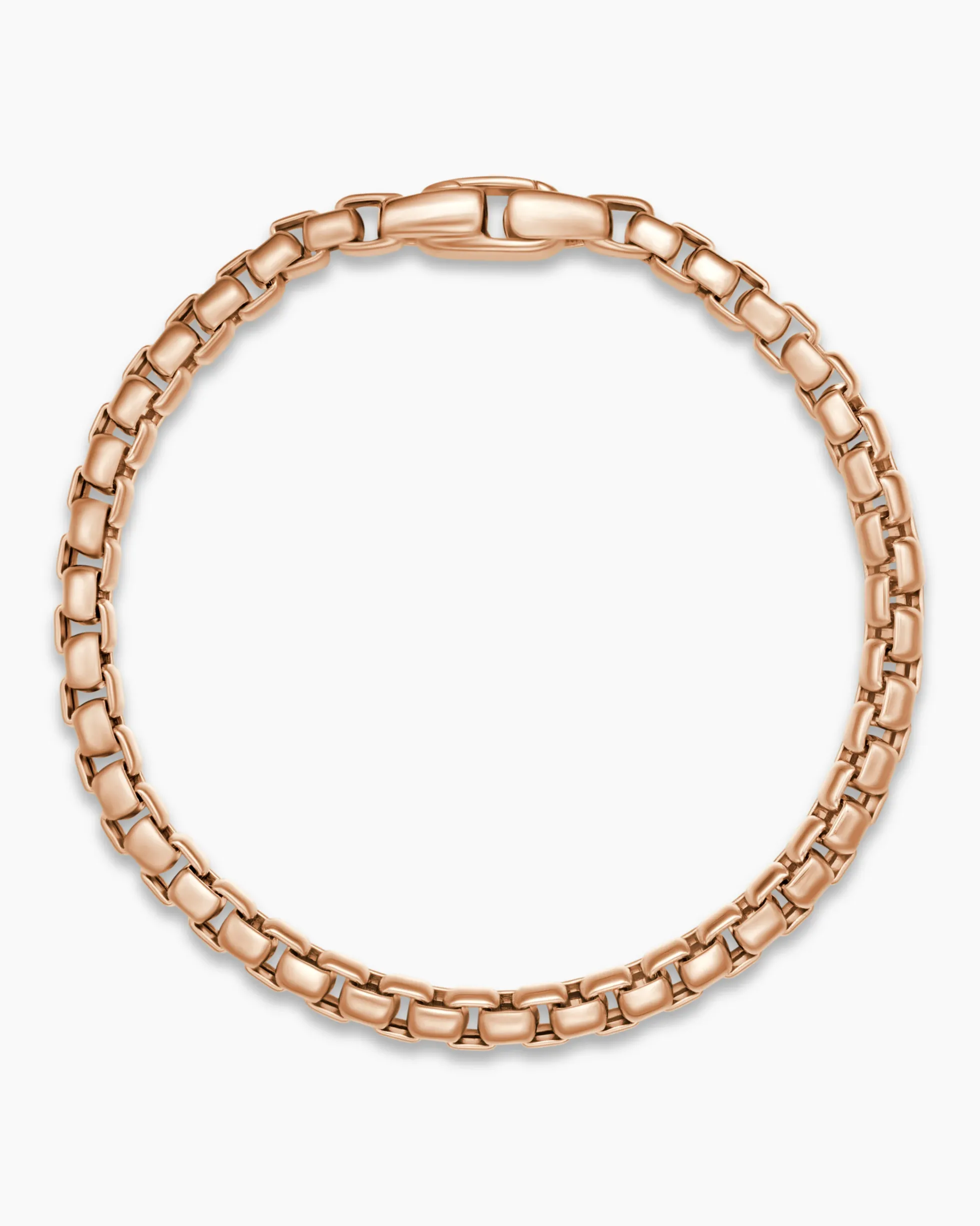 Box Chain Bracelet 18K Rose Gold, 5mm