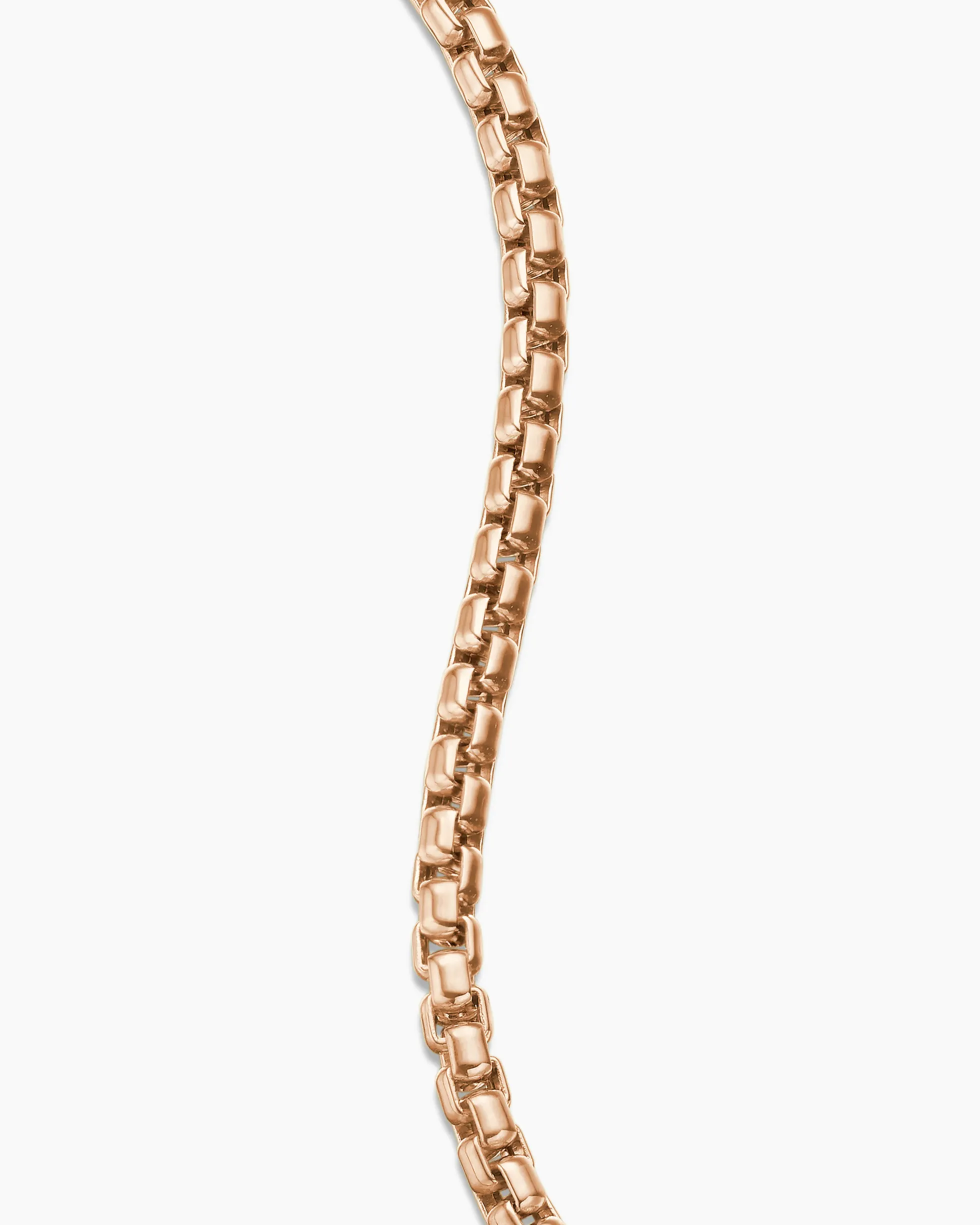 Box Chain Bracelet 18K Rose Gold, 5mm